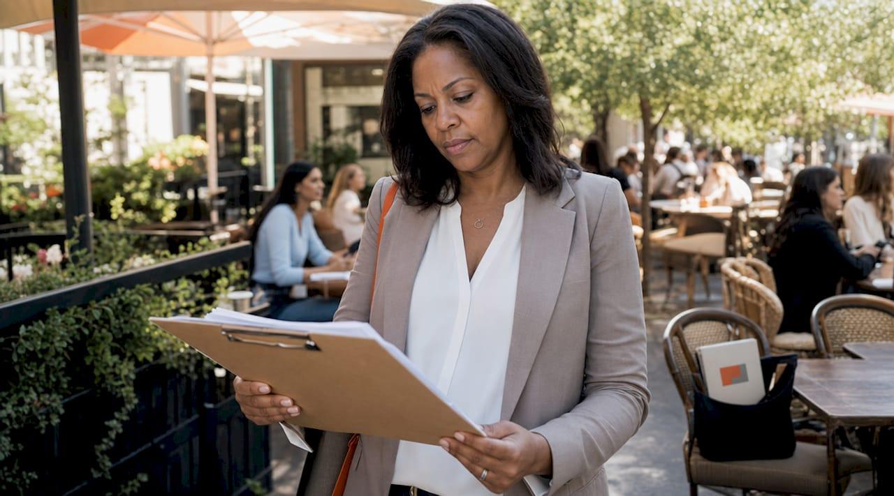 Professional woman reviewing IT provider proposals